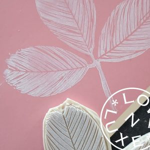 Lino print - leaves