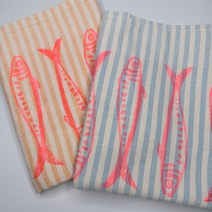 Lino Print - Tea Towel