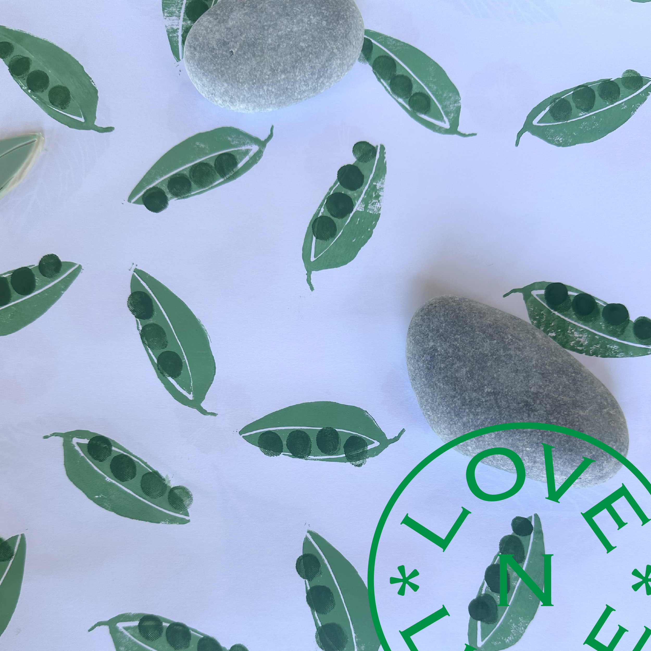 Lino Print - Edible Garden