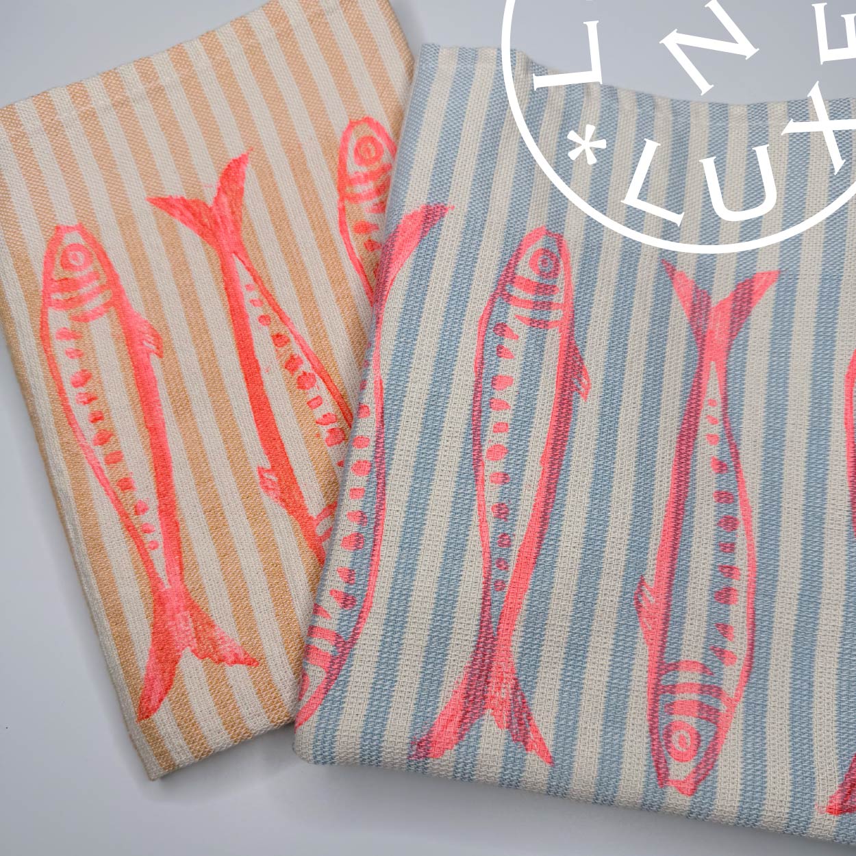 Lino Print - Tea Towel